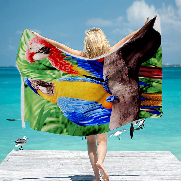 Beach towel with vibrant tropical motif Stornfield