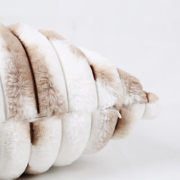 Square cushion cover made of wavy artificial fur with ribbed tube structure Stornfield