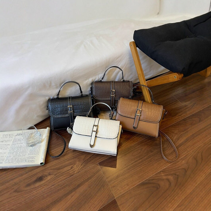 Vintage Crocodile Pattern Handbag