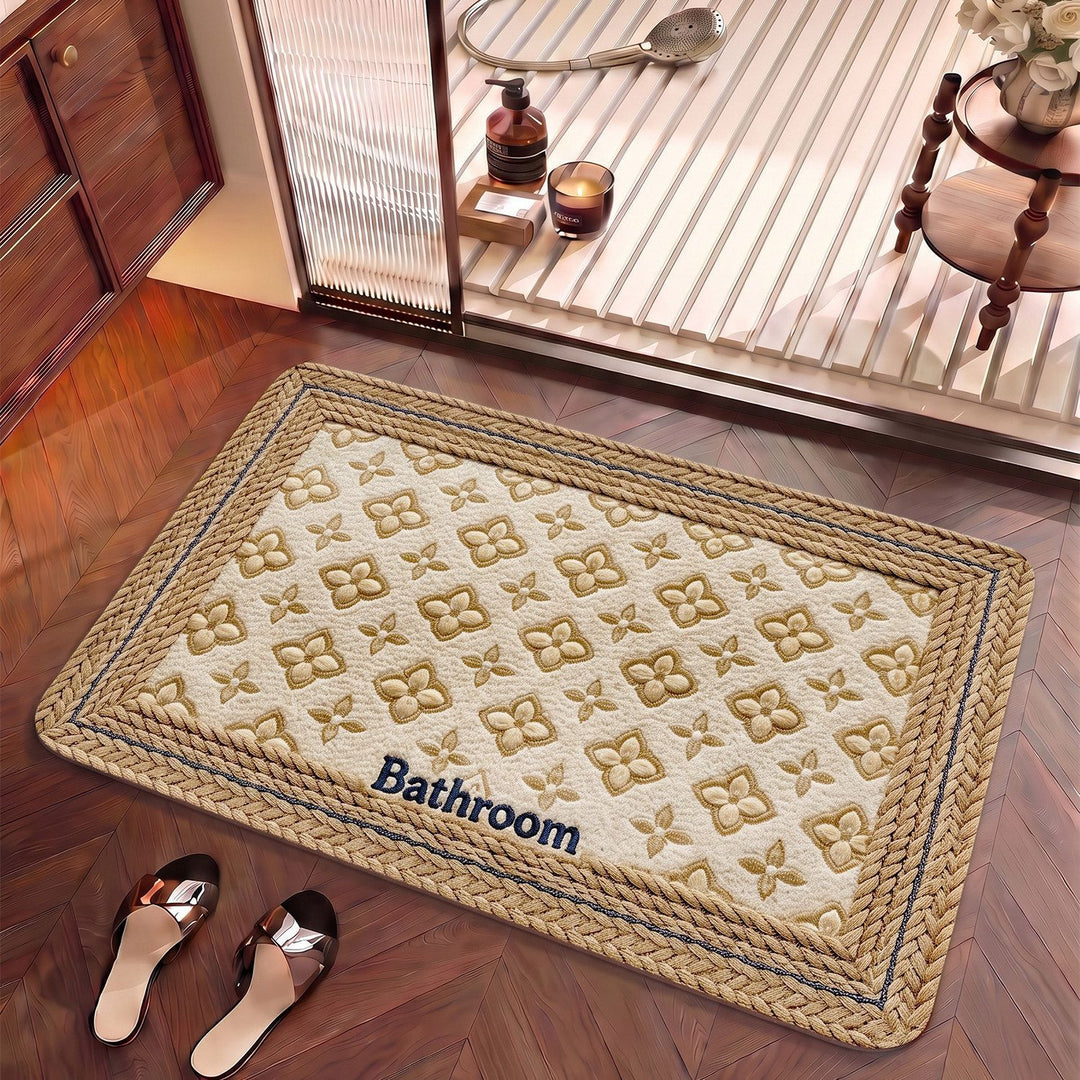 Elegant Textured Bathroom Mat