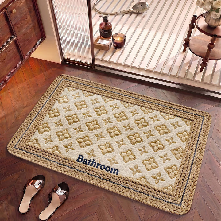 Elegant Textured Bathroom Mat