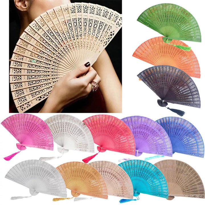 Women's fan made of high-quality filigree plastic with exquisite pattern design Stornfield