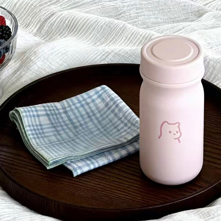 Women's insulated drinking bottle with secure flip lid and stylish animal design Stornfield