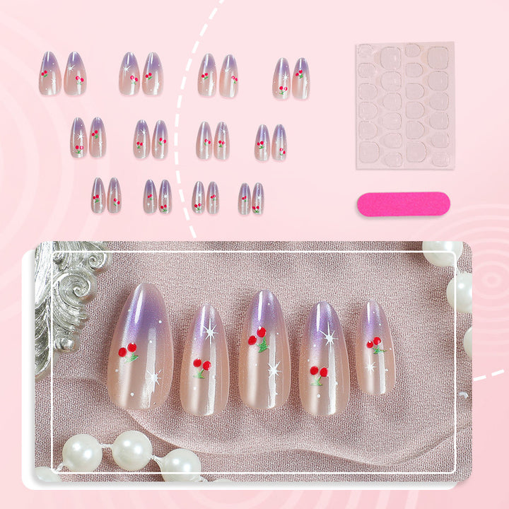 Cherry Blossom Themed Press-On Nail Art Stornfield