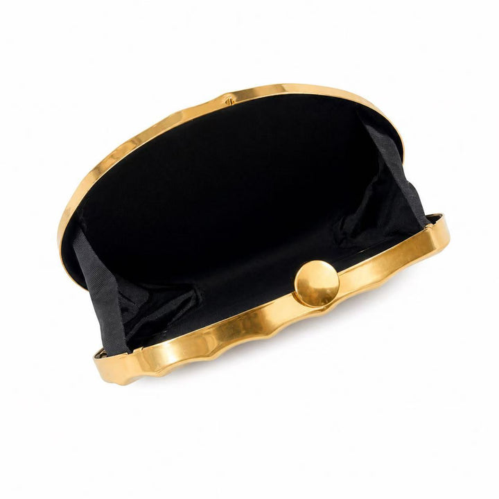 Sculpted Metallic Clutch