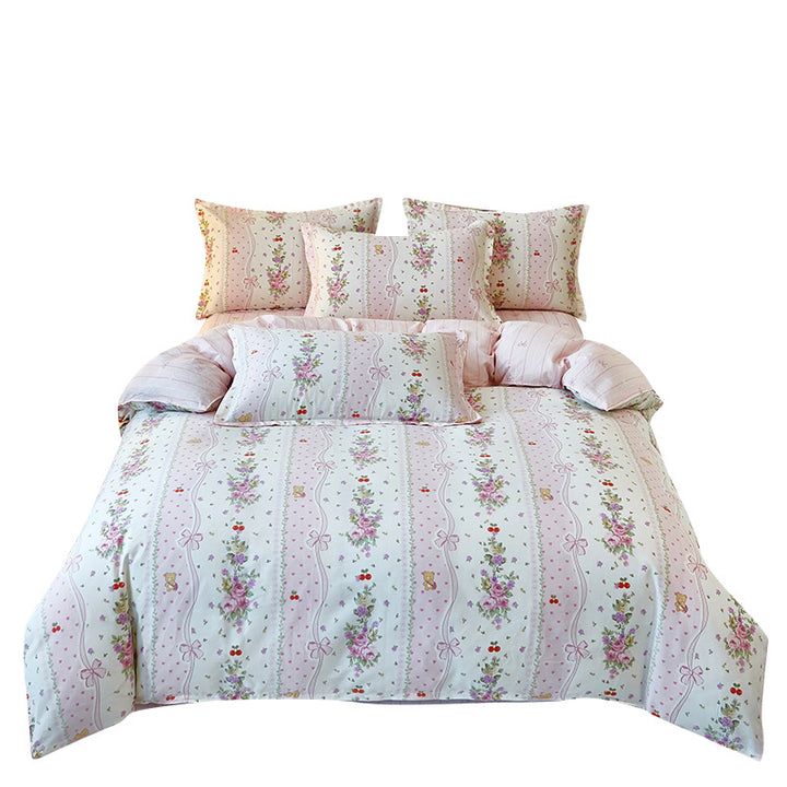 Cozy Heart Pattern Bedding Set
