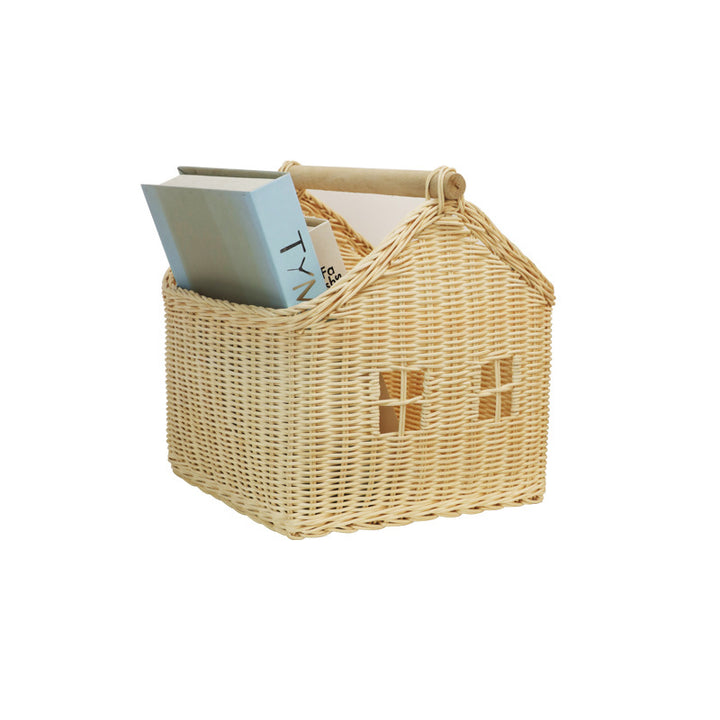 Woven House-Shaped Storage Basket Stornfield