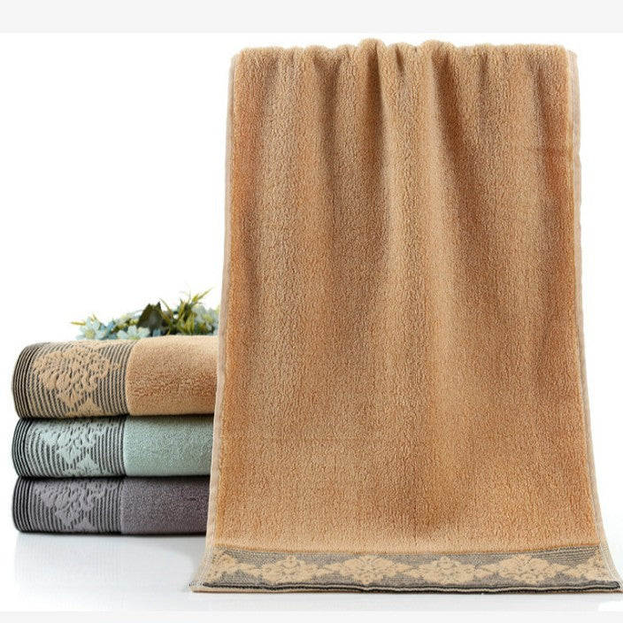 Ladies luxurious terry bath towel with elegant lace trim Stornfield