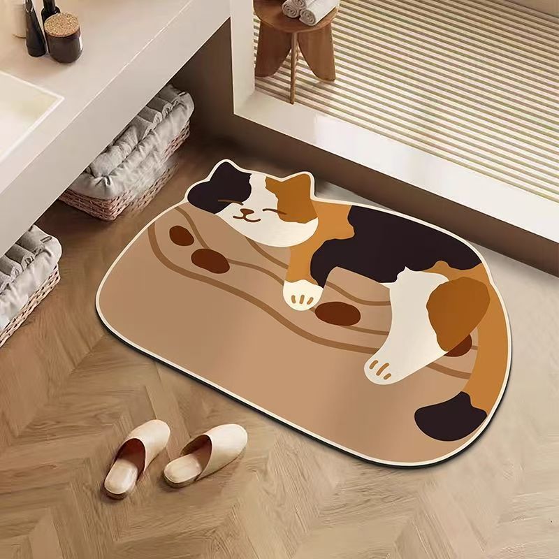 Cute Cartoon Dog-Themed Bath Mat
