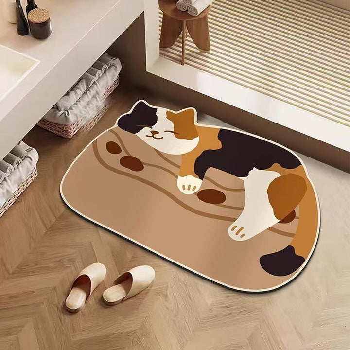 Cute Cartoon Dog-Themed Bath Mat