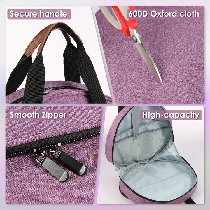 Round Tote Bag with Practical Two-Way Zipper Stornfield