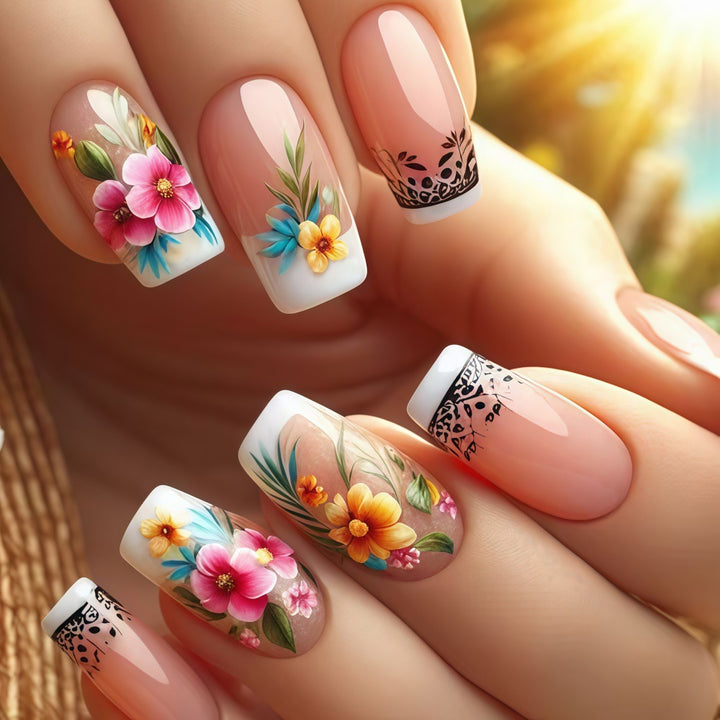 Exquisite artificial nails with floral patterns Stornfield