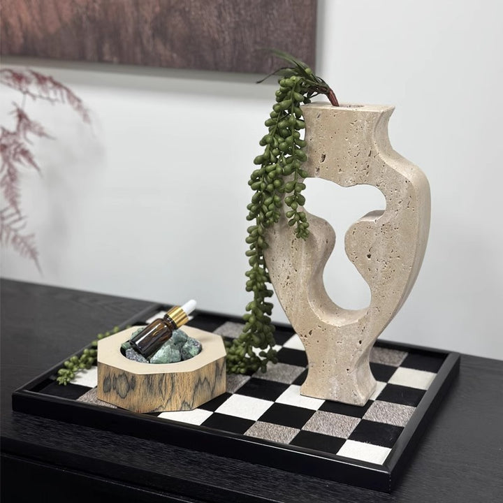 Artistic Abstract Stone Candle Holder