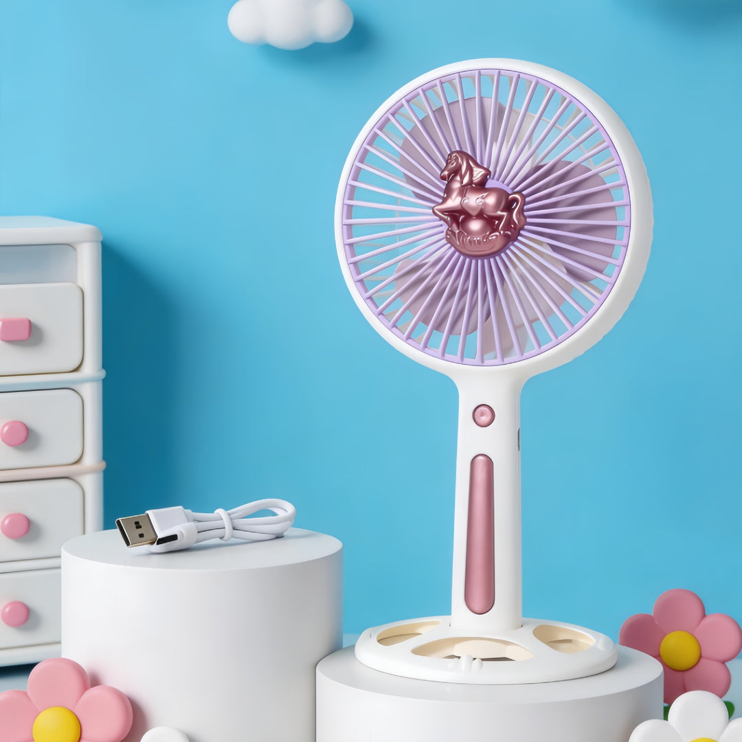 Women's Portable Mini Fan with USB Charging Function and Ergonomic Handle Stornfield