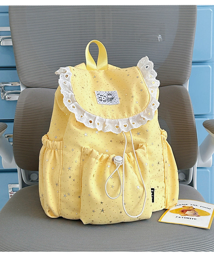 Star Print Ruffled Backpack Stornfield