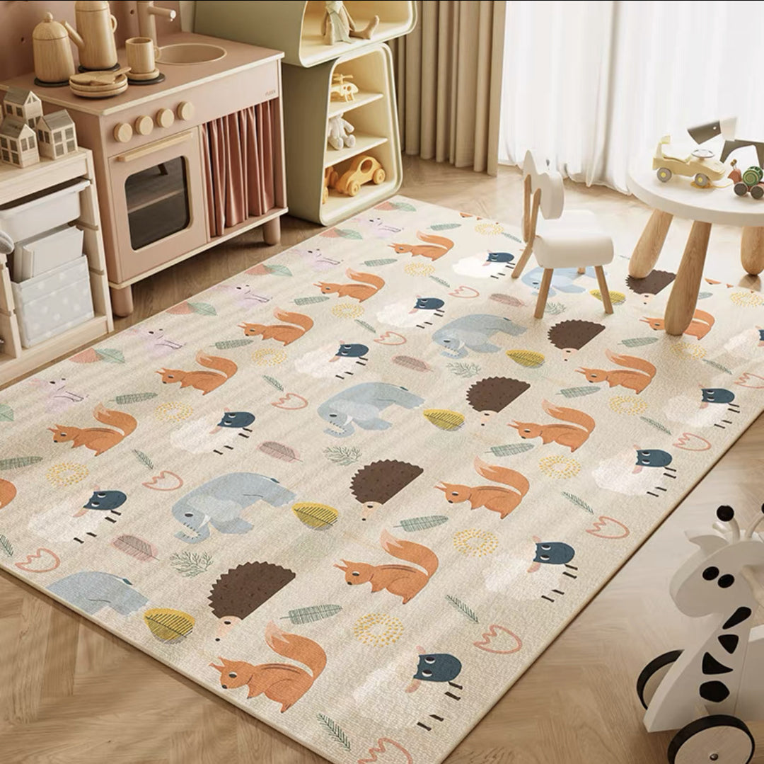 Children's Playful Cat-Themed Area Rug Stornfield