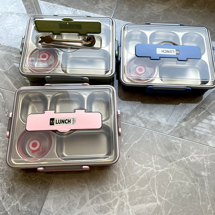 Multi-Compartment Stainless Steel Bento Box