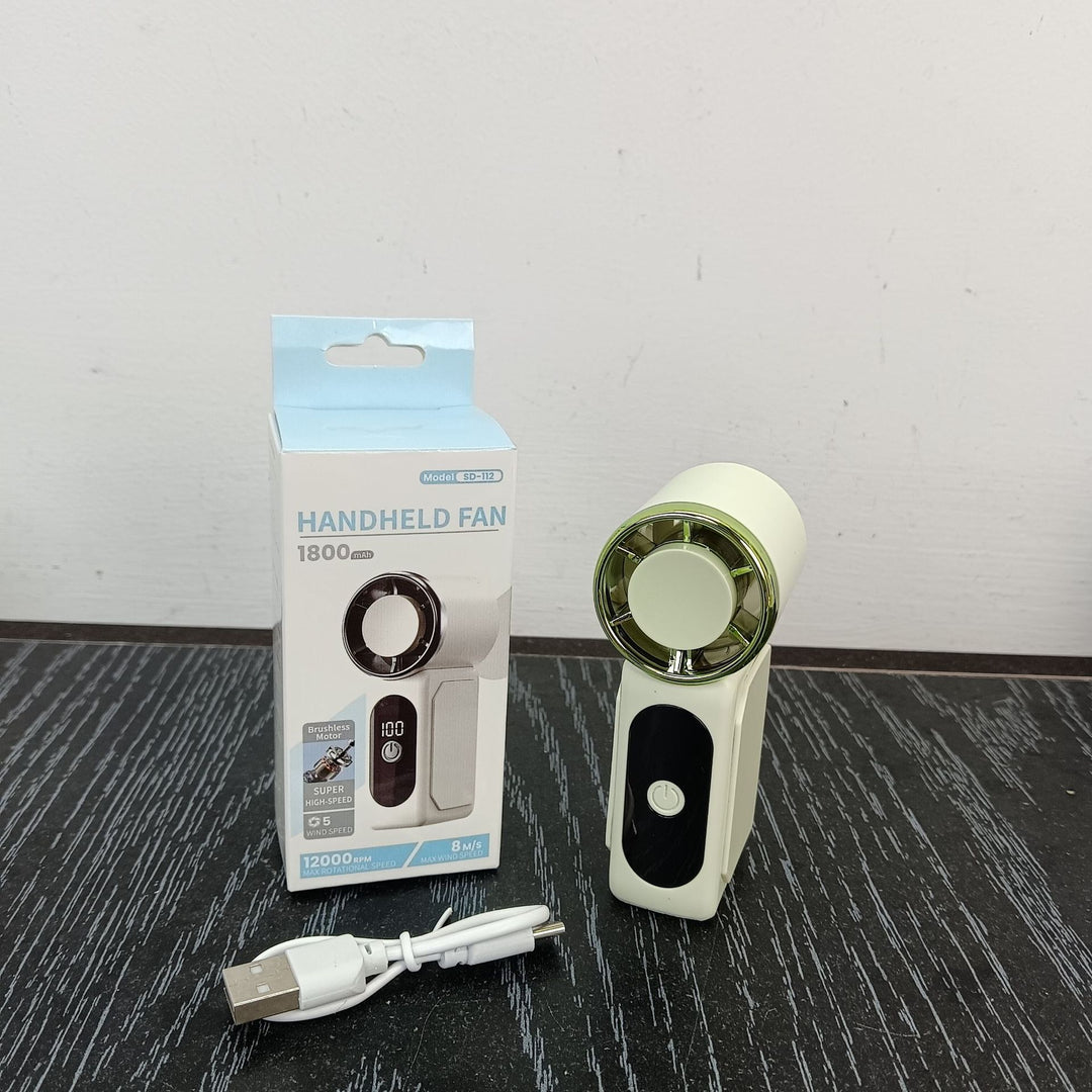 Unisex Portable Hand Fan with Digital Speed Display Stornfield