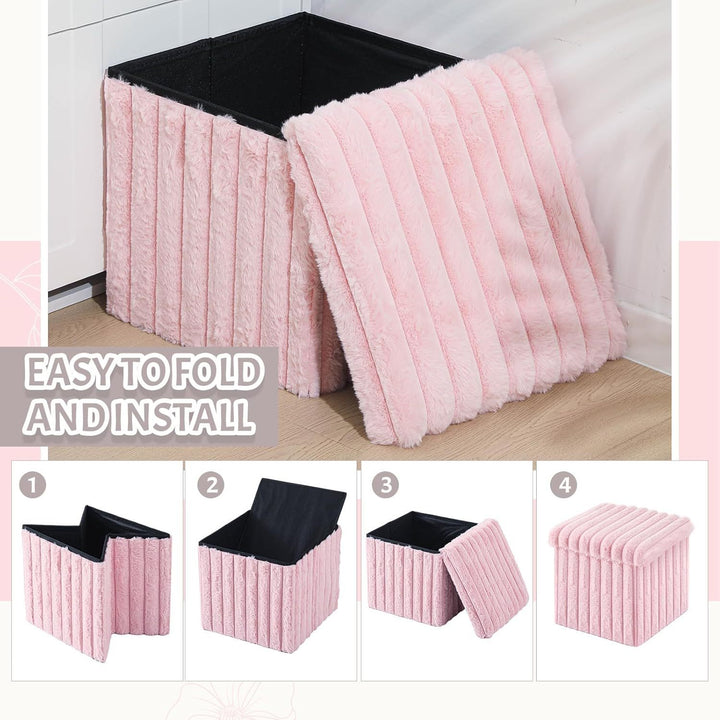 Plush Rectangular Storage Ottoman Stornfield