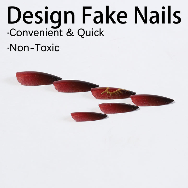Artificial Nail Set with Glamorous Heart and Sun Motif Stornfield
