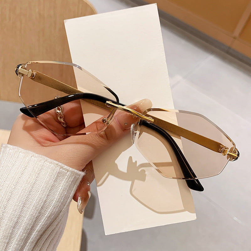 Women's Designer Sunglasses with Hexagonal Frame and Gold Accents Stornfield