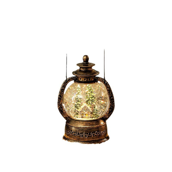 Nostalgic Christmas lantern with snow globe Stornfield