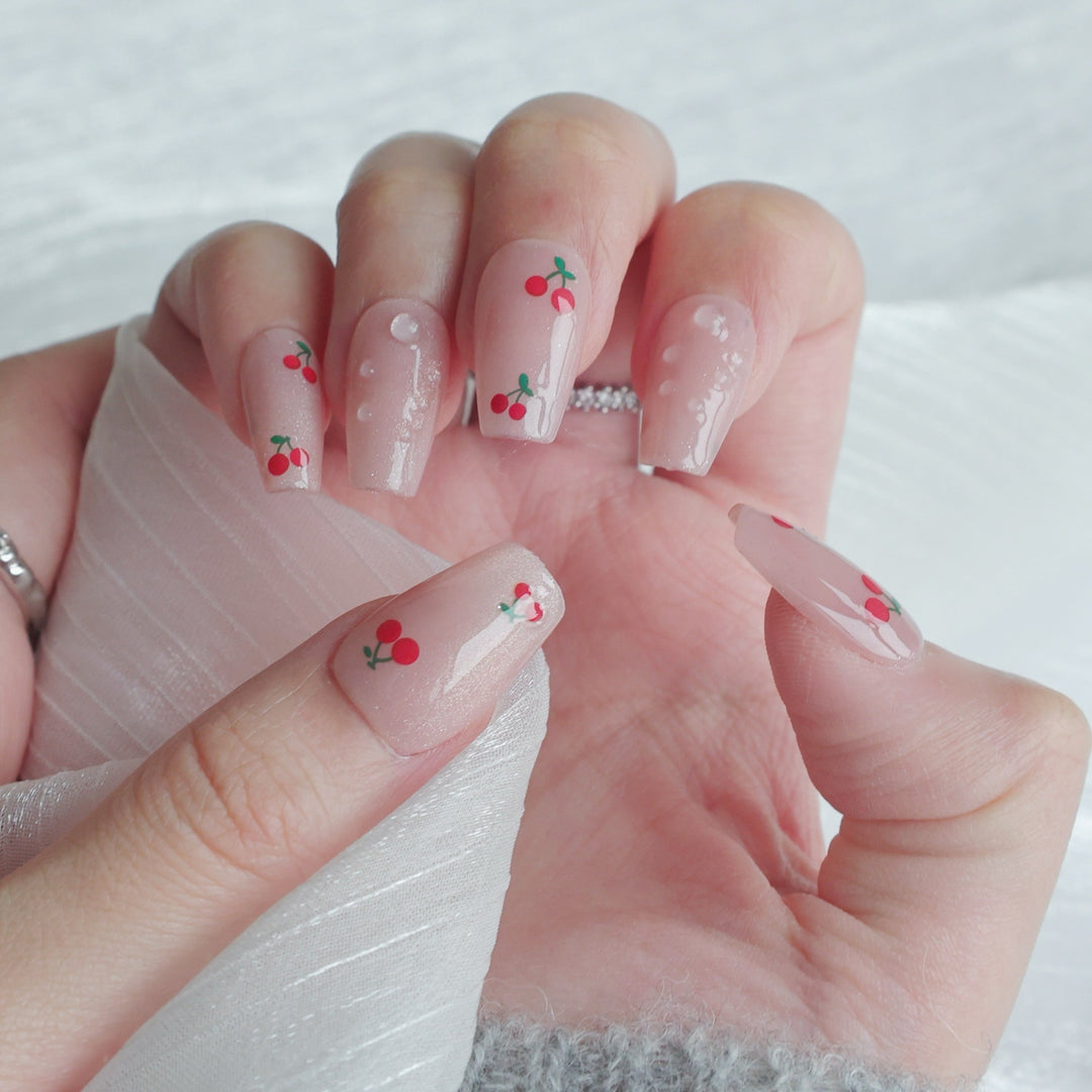 Cherry Blossom Decorative Press-On Nails