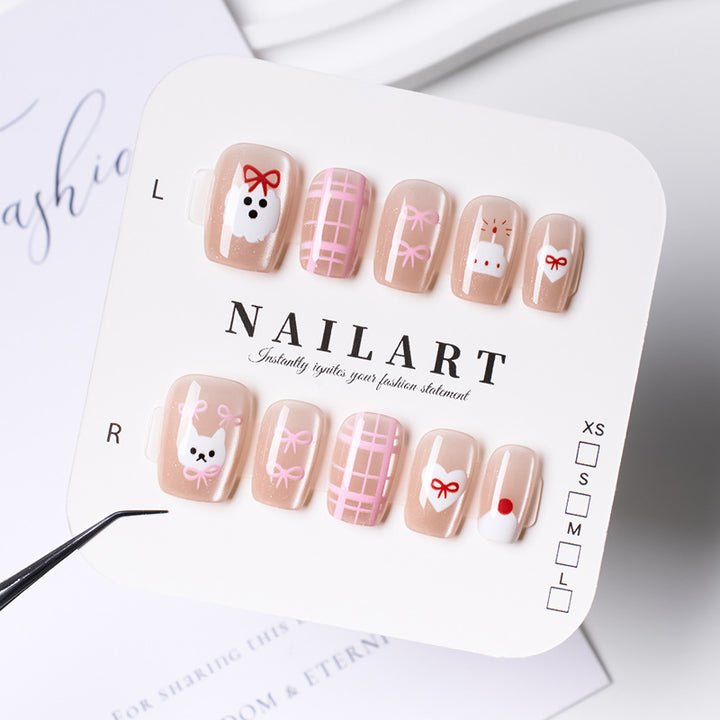 Playful Character-Themed Press-On Nail Set Stornfield 1787395325
