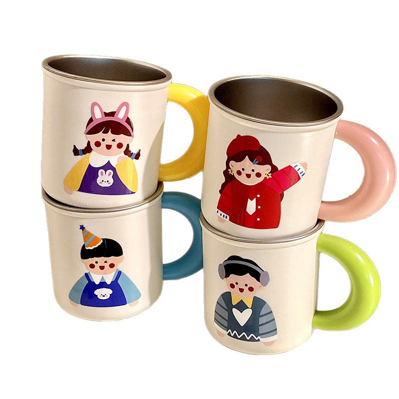 Stainless Steel Coffee Mug with Cheerful Children's Design Stornfield