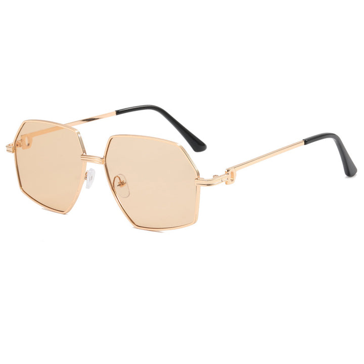 Ladies Stylish geometric sunglasses with elegant metal frame Stornfield