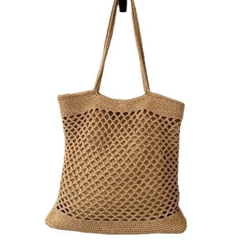 Macrame Tote Bag with Modern Mesh Design Stornfield