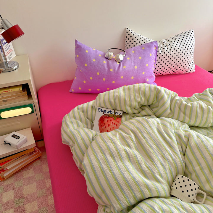 Striped Reversible Comforter Set