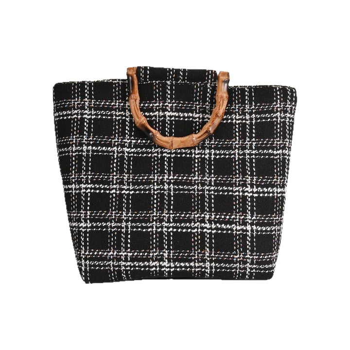 Stylish picnic bag with bamboo handles Stornfield