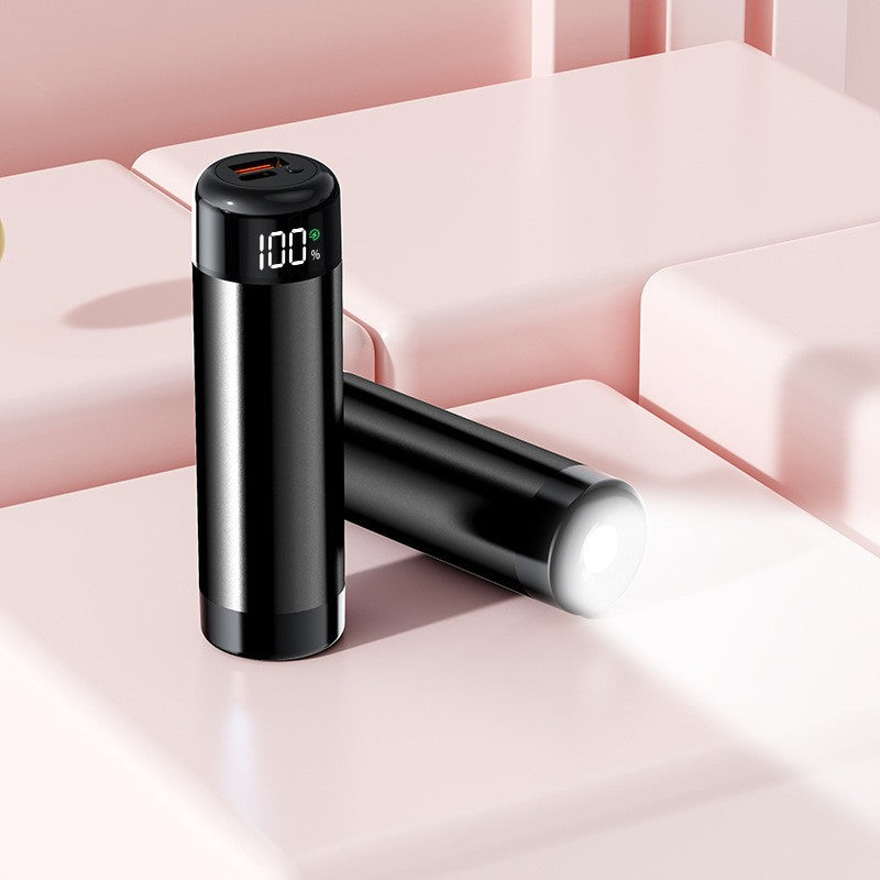 Power bank with digital charging display and integrated flashlight Stornfield