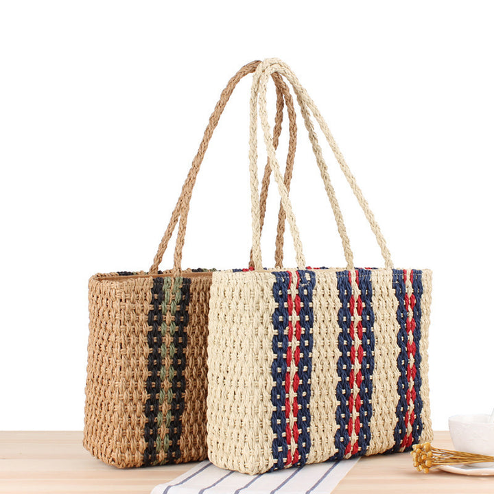 Beach bag in elegant woven style Stornfield