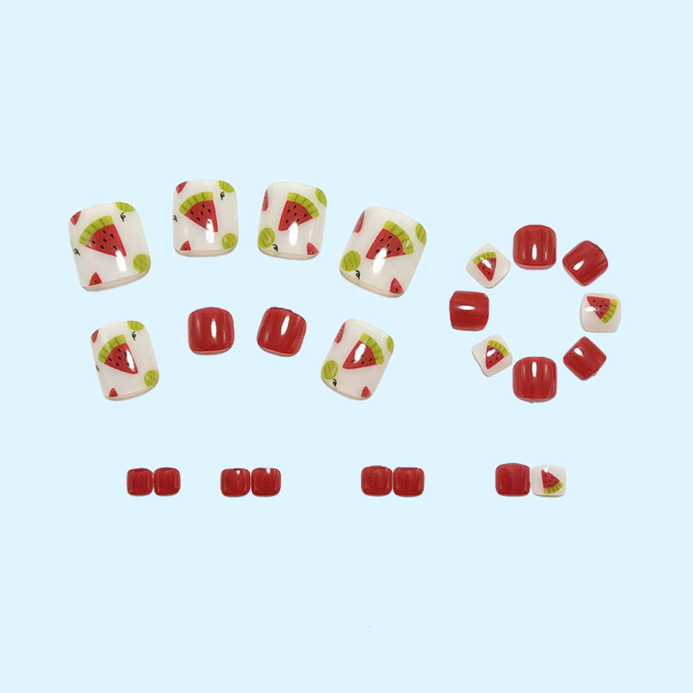 Artificial nails with fruity watermelon design Stornfield