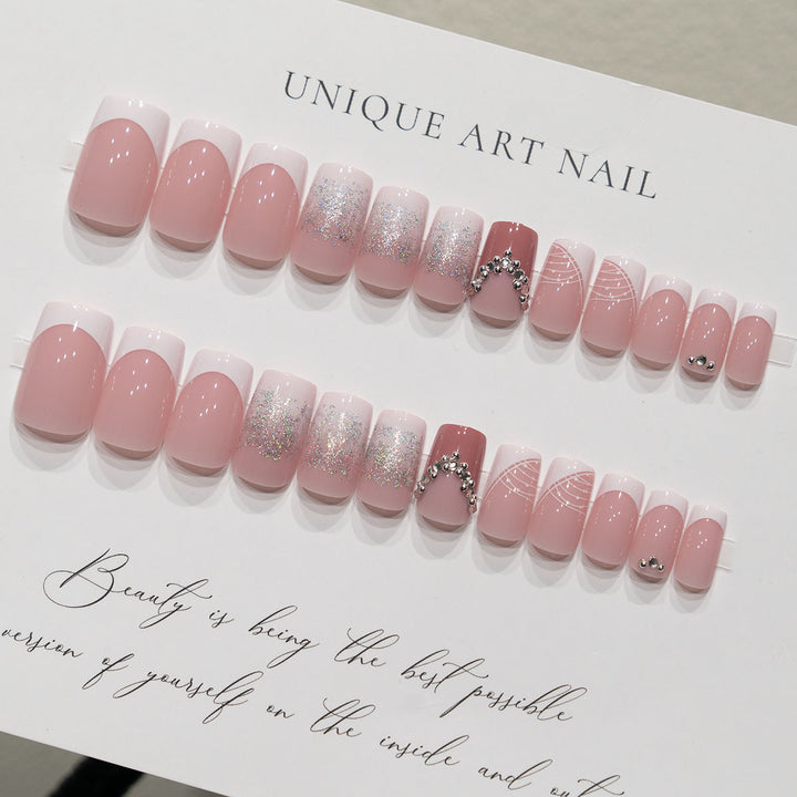 Glamorous Rhinestone Nail Art
