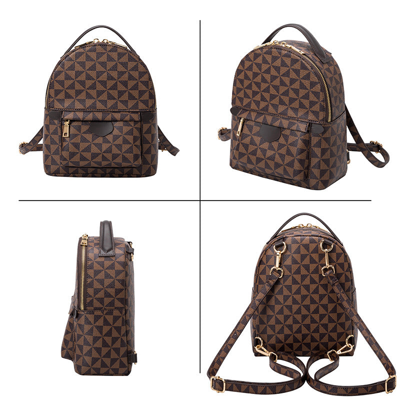 Geometric Patterned Mini Backpack