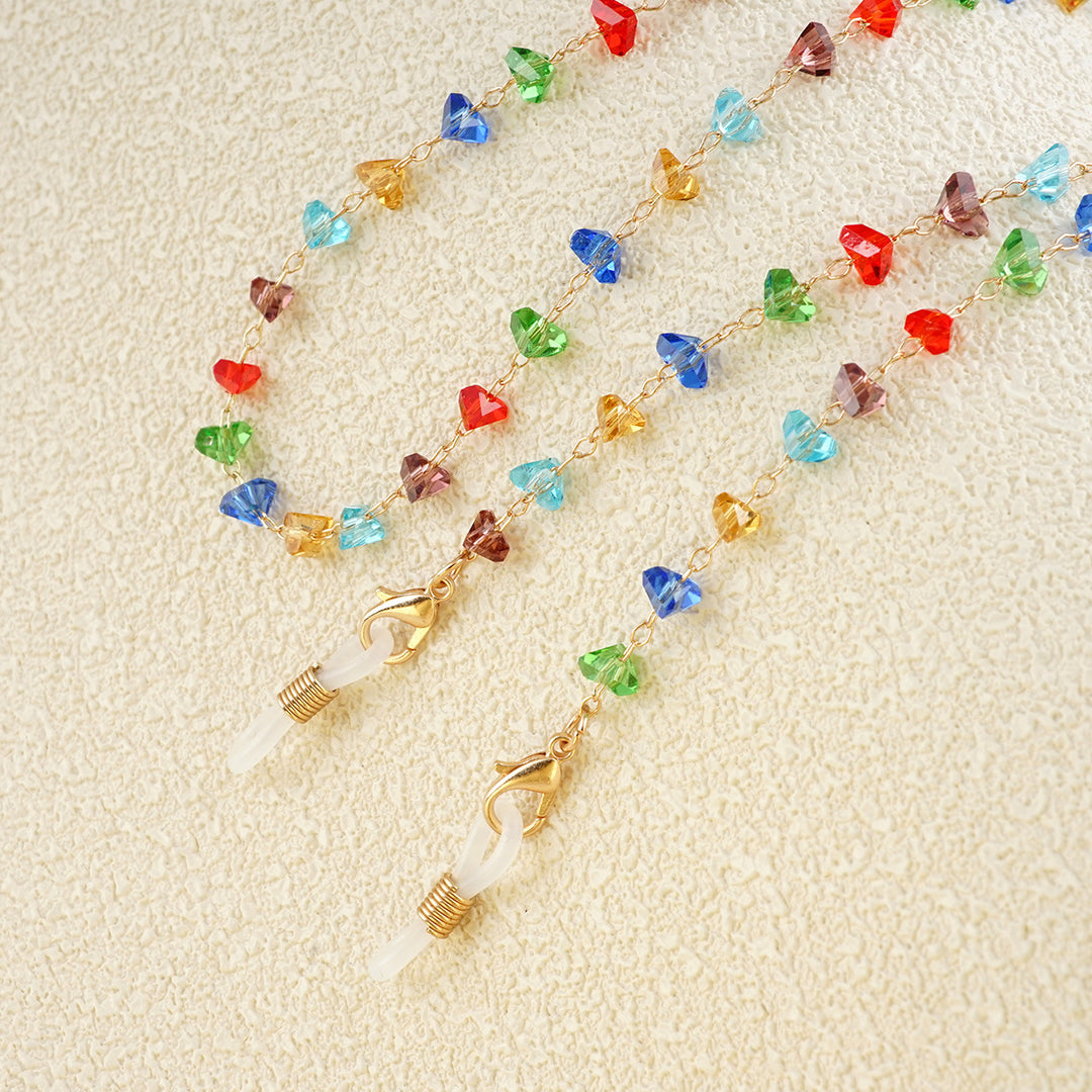 Heart-Shaped Beaded Eyewear Chain Stornfield