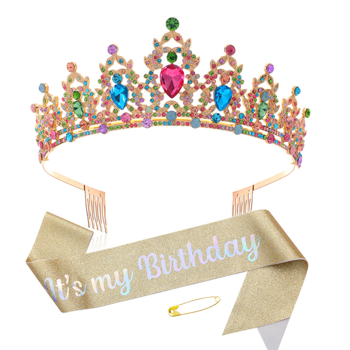 Women's black embellished tiara with elegant design Stornfield