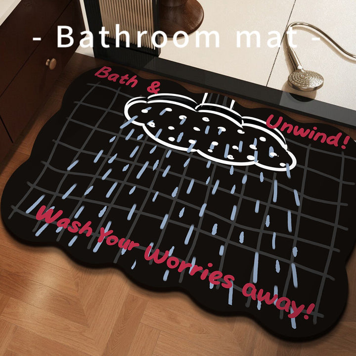 Cute Shower Theme Bath Mat