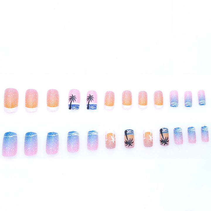 Artistic Summer-Themed Acrylic Nail Design Stornfield