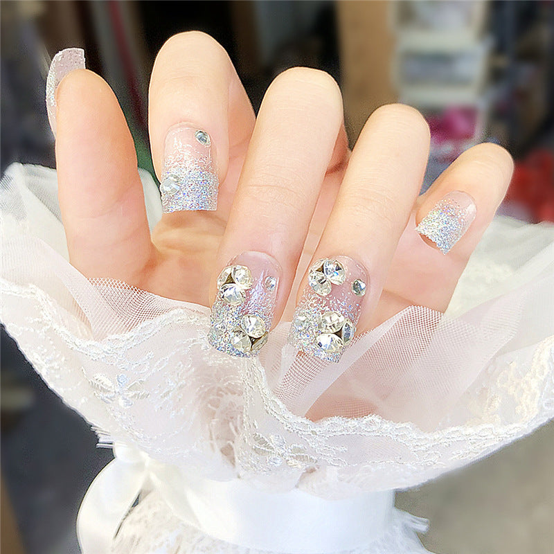 Rhinestone-Embellished Press-On Nail Art Stornfield