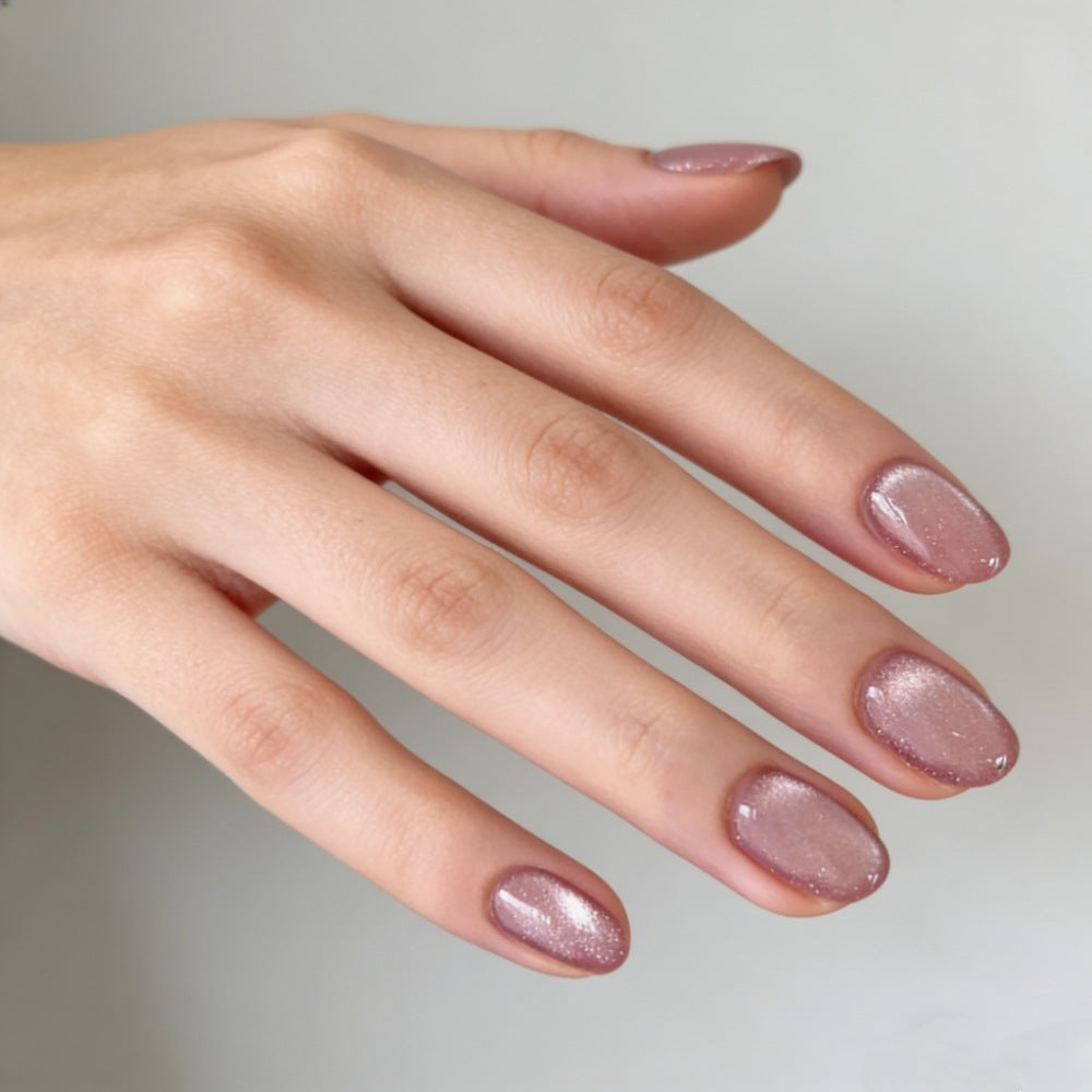 Artistic Heart-Embellished Press-On Nails Stornfield