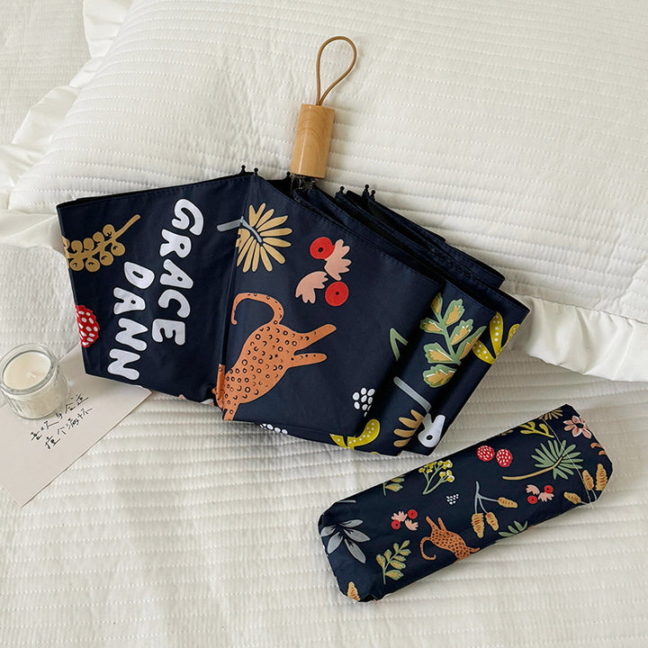 Women Folding Umbrella with Striking Flower Pattern Stornfield