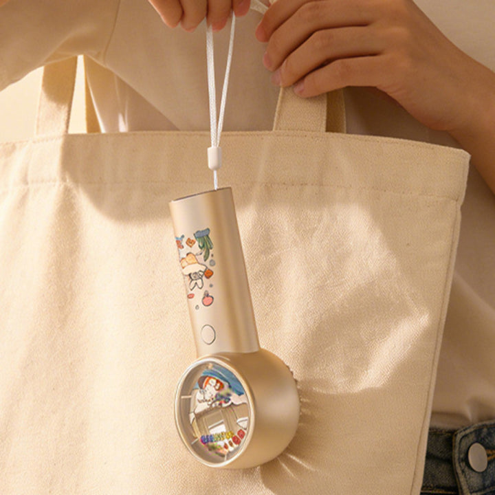 Women's Portable Hand Fan with Loving Animal Design Stornfield