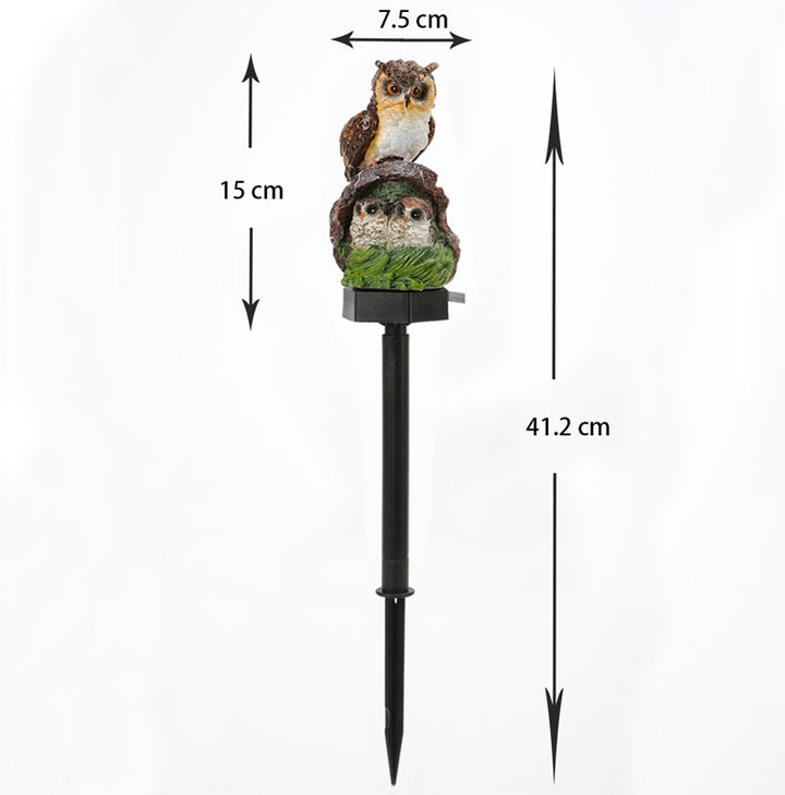 Realistic Solar-Powered Predator Owl Garden Stake With Motion Sensor Stornfield