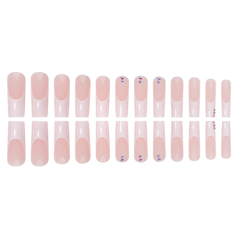 Long Stiletto Press-On Nails with Decorative Gems Stornfield