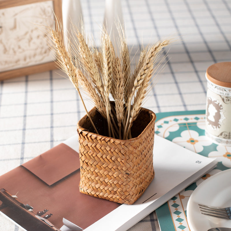 Handcrafted Square Wicker Storage Container Stornfield