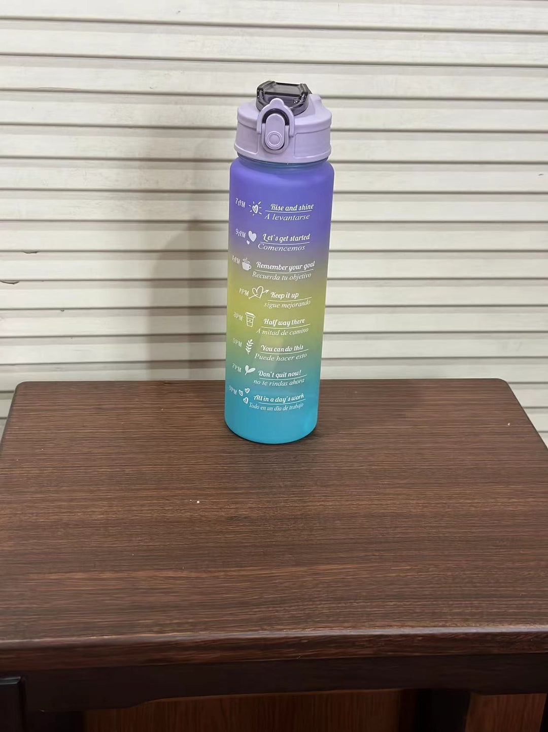 Women's Motivational Water Bottle with Time Markers Stornfield